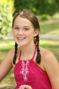 photo of girl with braces